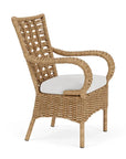 Magnolia Brown Outdoor Dining Armchair-Outdoor Dining Chairs-Lloyd Flanders-LOOMLAN