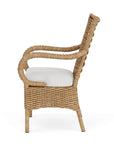 Magnolia Brown Outdoor Dining Armchair-Outdoor Dining Chairs-Lloyd Flanders-LOOMLAN