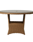Magnolia Round Umbrella Outdoor Dining Table-Outdoor Dining Tables-Lloyd Flanders-LOOMLAN