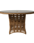 Magnolia Round Umbrella Outdoor Dining Table-Outdoor Dining Tables-Lloyd Flanders-LOOMLAN