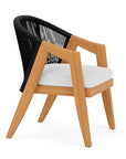 Alpine Teak Wooden Outdoor Dining Armchair-Outdoor Dining Chairs-Lloyd Flanders-LOOMLAN