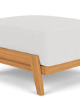 Alpine Teak Wooden Rectangular Outdoor Ottoman-Outdoor Ottomans-Lloyd Flanders-LOOMLAN