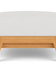 Alpine Teak Wooden Rectangular Outdoor Ottoman-Outdoor Ottomans-Lloyd Flanders-LOOMLAN