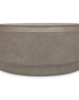 39" Barrel Fiber Reinforced Concrete Round Coffee Table-Outdoor Coffee Tables-Urbia-LOOMLAN