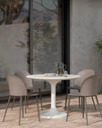 39 Inch Outdoor Cafe Table Grey Contemporary-Outdoor Dining Tables-Moe's Home-LOOMLAN