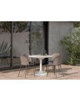 39 Inch Outdoor Cafe Table Grey Contemporary - LOOMLAN - Moe's Home - Outdoor Dining Tables