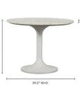 39 Inch Outdoor Cafe Table Grey Contemporary - LOOMLAN - Moe's Home - Outdoor Dining Tables