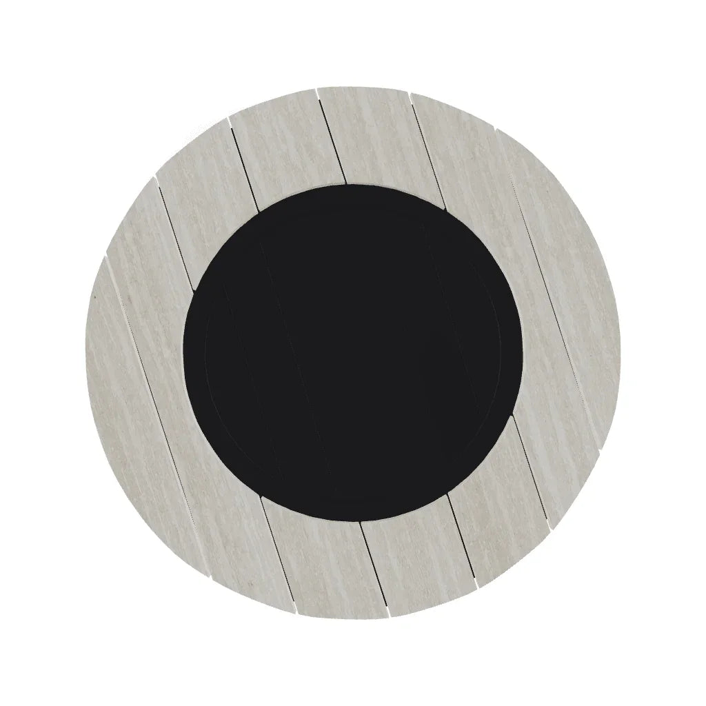 42" Round Polymer Top Chat Height Fire Table - LOOMLAN - Telescope - Outdoor Fire Tables