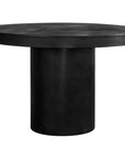47 Black Round Outdoor Dining Table Cement - LOOMLAN - Moe's Home - Outdoor Dining Tables