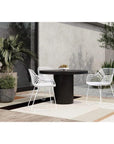 47 Black Round Outdoor Dining Table Cement - LOOMLAN - Moe's Home - Outdoor Dining Tables