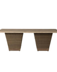 Charisma Aluminum Rectangular Outdoor Dining Table-Outdoor Dining Tables-Lloyd Flanders-LOOMLAN