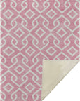 Offset Stripes Blush Washable Indoor-Outdoor Rug
