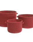 Rhody Rug Twin River Braided Handmade Indoor-Outdoor Basket 3PC