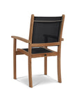 Pearl Stacking Teak Outdoor Dining Armchair 4PC -- view 4