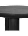 51" Round Black Concrete Outdoor Dining Table Outdoor Dining Tables LOOMLAN By Moe's Home