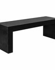 55 Inch Outdoor Bench Black Contemporary Outdoor Benches LOOMLAN By Moe's Home