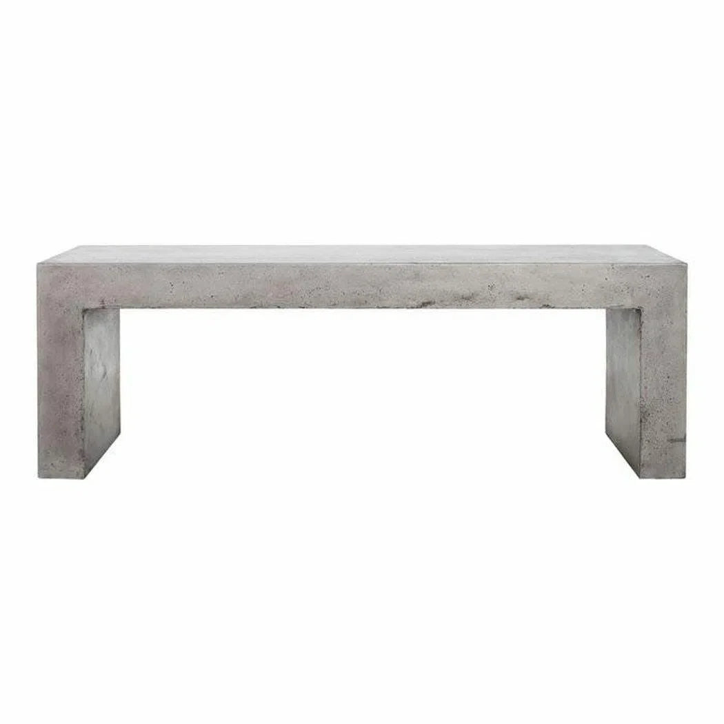 55.25 Inch Outdoor Bench Grey Contemporary Outdoor Benches LOOMLAN By Moe&#39;s Home