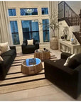 Alder Teak Round Coffee Table Indoor or Outdoor -- view 9