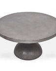 59" Spindle Reinforced Concrete Round Dining Table-Outdoor Dining Tables-Urbia-LOOMLAN