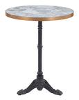 Gazebo Wood and Metal Multicolor Round Dining Table