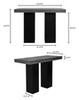 63 Inch Outdoor Bar Table Grey Contemporary-Outdoor Counter Tables-Moe's Home-LOOMLAN