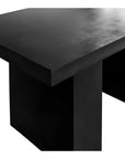 63 Inch Rectangular Black Cement Outdoor Dining Table Outdoor Dining Tables LOOMLAN By Moe's Home