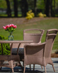 Loom Wicker Outdoor Dining Armchair-Outdoor Dining Chairs-Lloyd Flanders-LOOMLAN