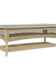 Loom Rectangular Outdoor Cocktail Table-Outdoor Coffee Tables-Lloyd Flanders-LOOMLAN