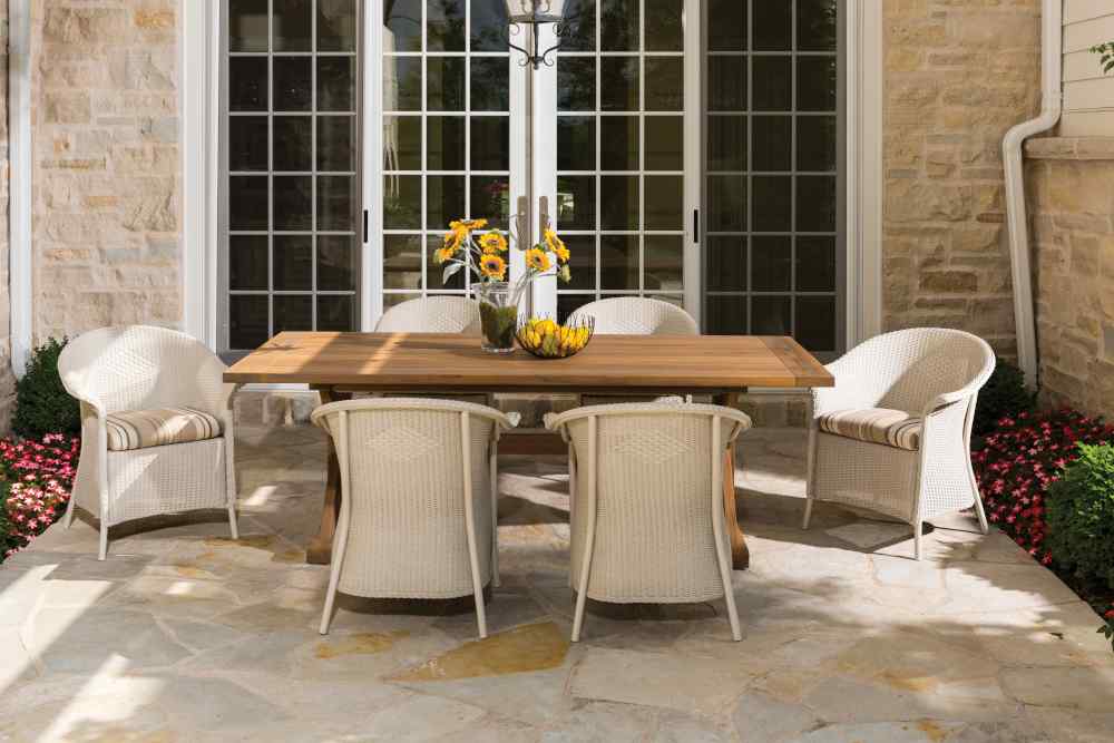 Loom Handmade Outdoor Dining Armchair-Outdoor Dining Chairs-Lloyd Flanders-LOOMLAN