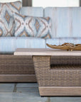 Charisma Aluminum Rectangular Outdoor Cocktail Table-Outdoor Coffee Tables-Lloyd Flanders-LOOMLAN