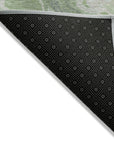 Faerara Green Washable Indoor-Outdoor Rug