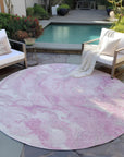 Faerel Pink Washable Indoor-Outdoor Rug