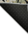 Faereth Black Washable Indoor-Outdoor Rug
