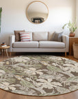 Faereth Brown Washable Indoor-Outdoor Rug