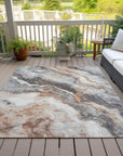 Faeriel Gray Washable Indoor-Outdoor Rug