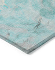 Faeriel Teal Washable Indoor-Outdoor Rug