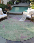 Faerion Green Washable Indoor-Outdoor Rug
