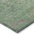 Faerion Green Washable Indoor-Outdoor Rug