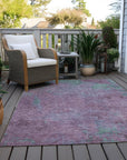 Faerion Purple Washable Indoor-Outdoor Rug