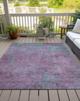 Faerion Purple Washable Indoor-Outdoor Rug