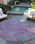 Faerion Purple Washable Indoor-Outdoor Rug