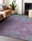 Faerion Purple Washable Indoor-Outdoor Rug
