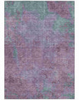Faerion Purple Washable Indoor-Outdoor Rug