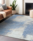 Faerira Denim Washable Indoor-Outdoor Rug
