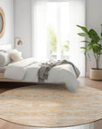 Uraain Orange Washable Indoor-Outdoor Rug