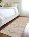 Uraain Orange Washable Indoor-Outdoor Rug