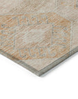 Uraain Orange Washable Indoor-Outdoor Rug