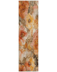 Uraien Orange Washable Indoor-Outdoor Rug