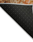 Uraien Orange Washable Indoor-Outdoor Rug