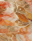 Uraien Orange Washable Indoor-Outdoor Rug